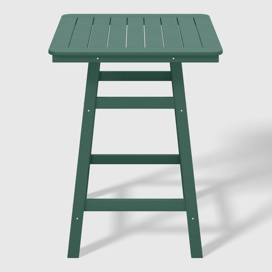 Malibu 30" Square Outdoor Patio Counter High Bistro Bar Table With Umbrella Hole