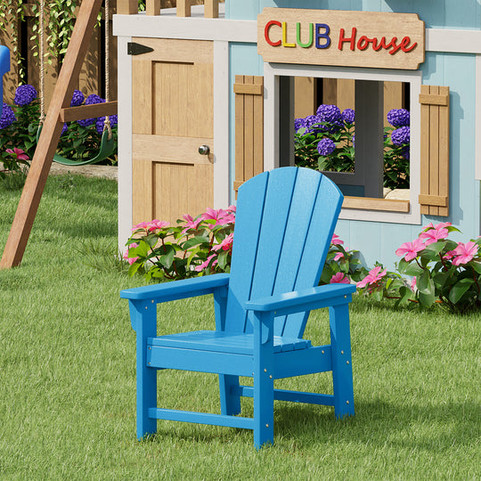 Malibu Kids Outdoor HDPE Adirondack Plastic Patio Chair