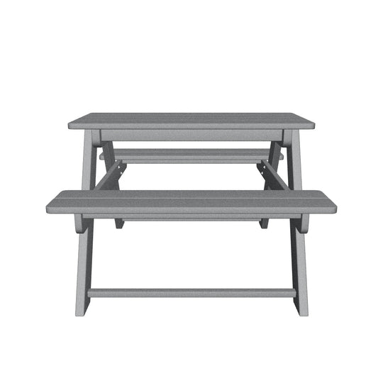 Malibu Outdoor Patio Kids HDPE Plastic Picnic Bench Table