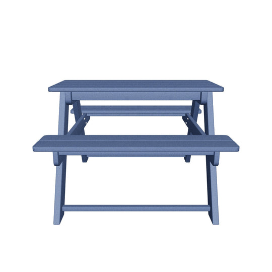 Malibu Outdoor Patio Kids HDPE Plastic Picnic Bench Table