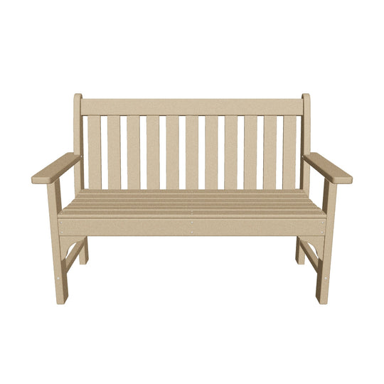 Malibu Outdoor 2-Person All-Weather HDPE Front Porch Garden Bench