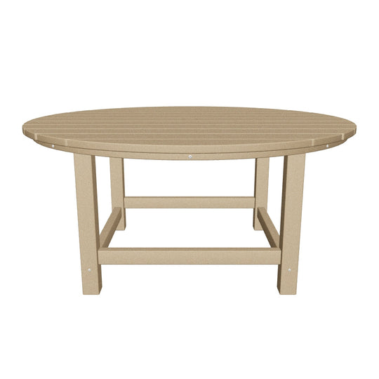 Malibu Low Outdoor HDPE Round Patio Coffee Table