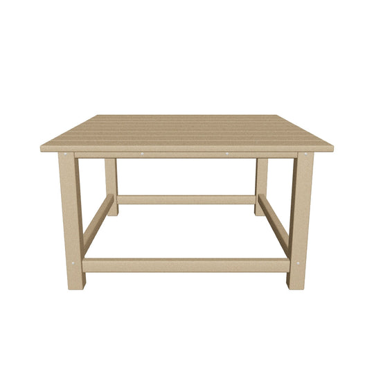 Malibu Low Outdoor HDPE Square Patio Coffee Table