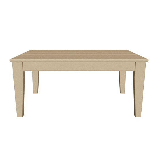 Malibu Low Outdoor HDPE Patio Rectangle Coffee Table