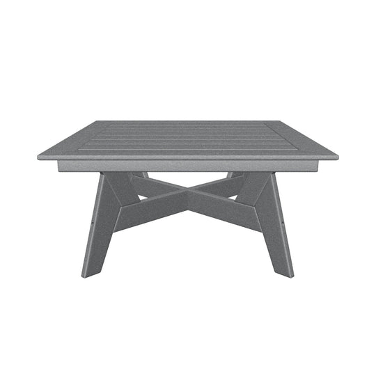 Avalon Modern Low Outdoor Patio Square HDPE Coffee Table