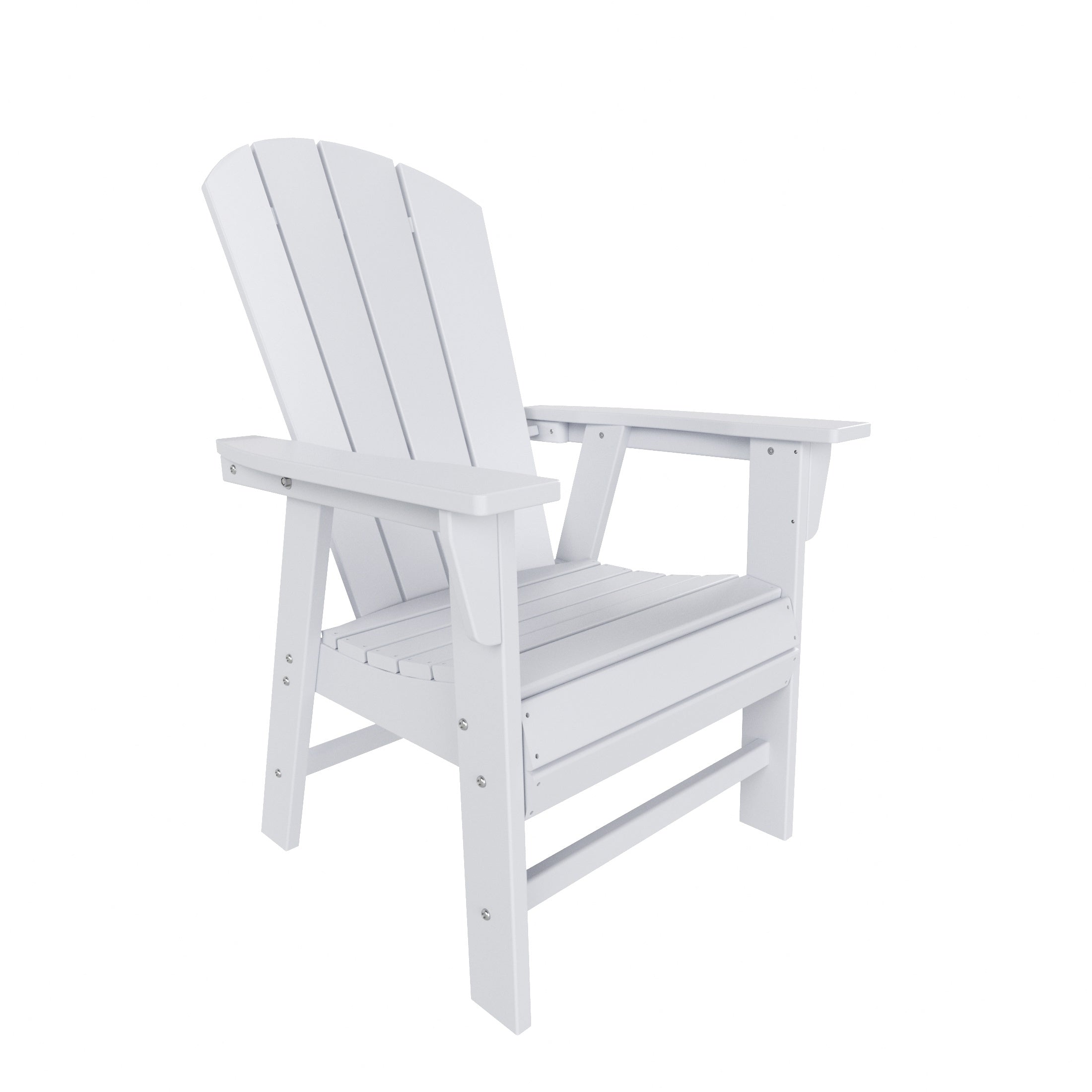 Malibu 7 Piece Outdoor Patio Dining Table and Adirondack Armchair Set