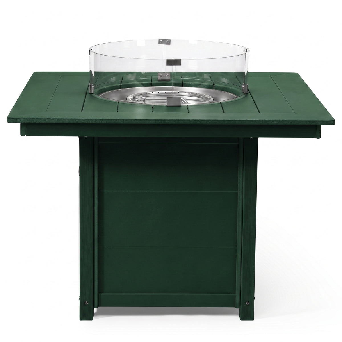 Helios Modern Outdoor Patio Propane 42" Square Fire Pit Table