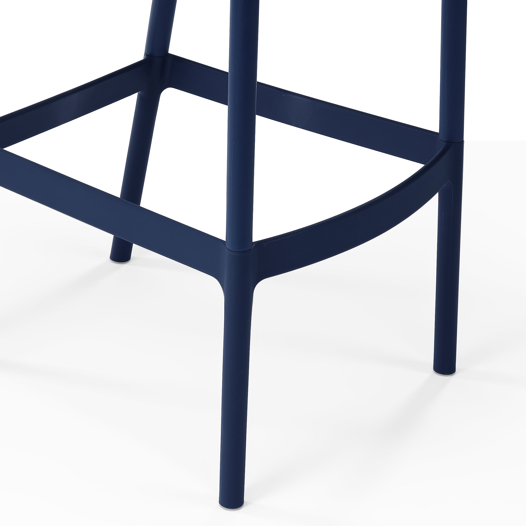 Playa 41.75" Outdoor Modern Polypropylene Plastic Patio Bar Height Stools (Set of 2)