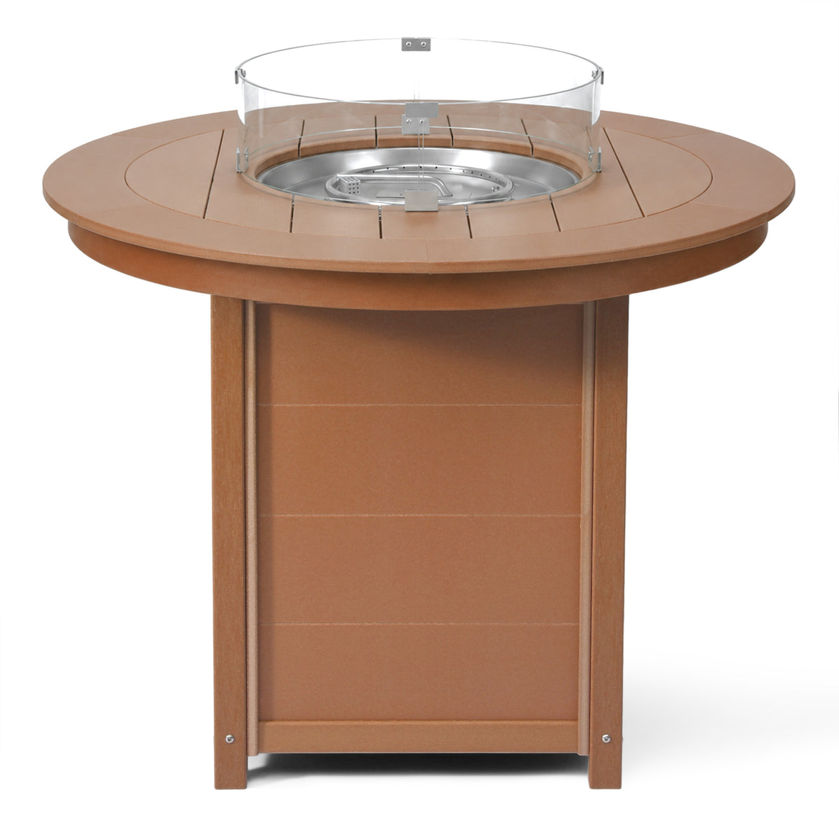 Helios 47" Modern Outdoor Patio Propane Round Counter Height Fire Pit Table