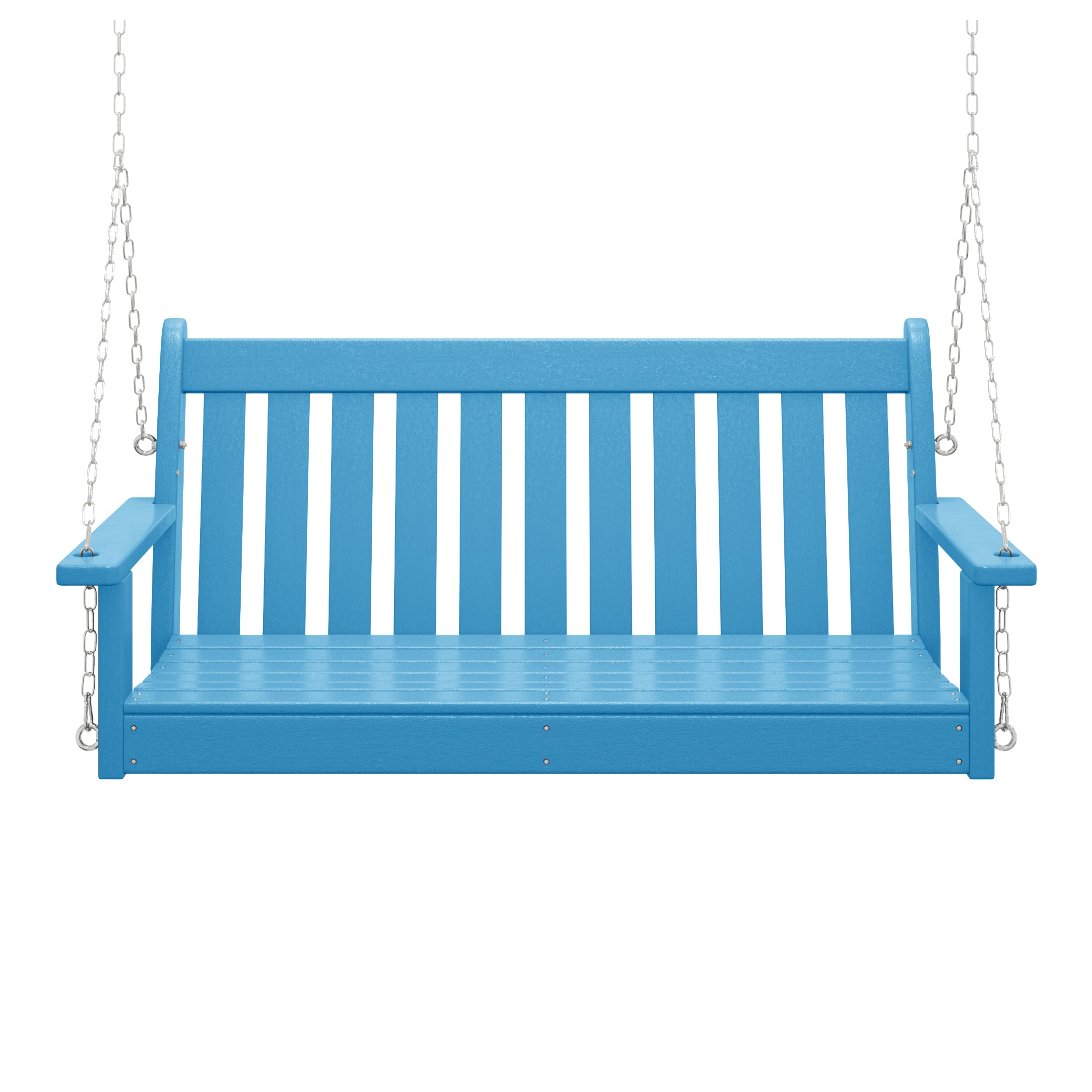 Malibu Outdoor Patio HDPE Hanging Front Porch Swing Bench