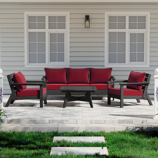 Avalon Outdoor 6-Piece Modular Sectional Patio Furniture Sofa Set