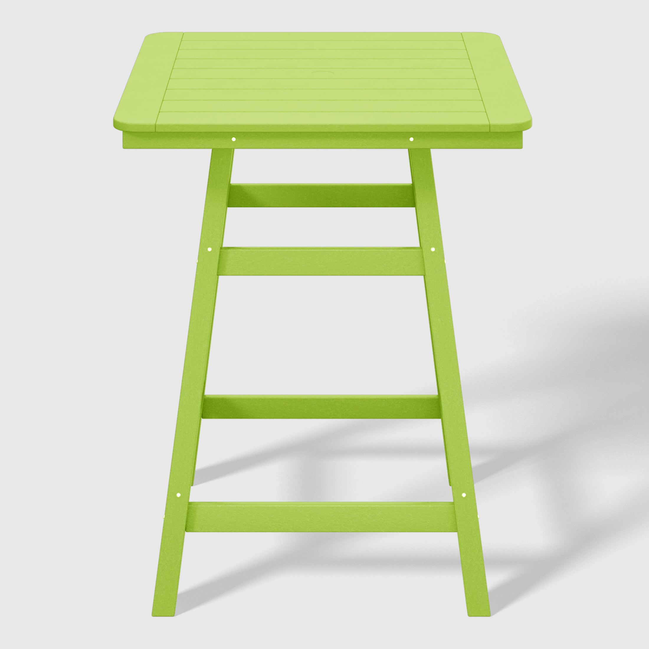 Malibu 30" Square Outdoor Patio Counter High Bistro Bar Table With Umbrella Hole