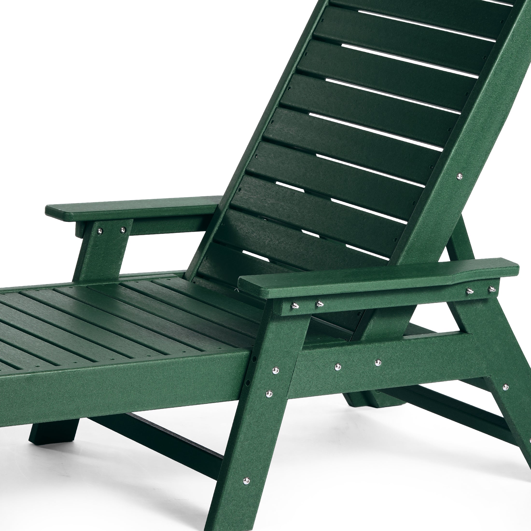 Malibu Poly Reclining Chaise Lounge Set With Table