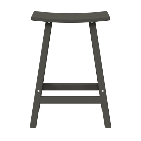 Malibu 24" height Outdoor / Patio Saddle bar stool