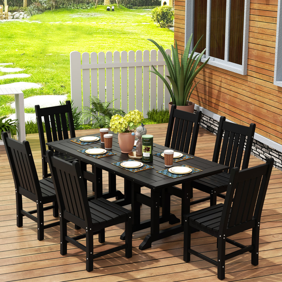 Malibu 7 Piece Outdoor Patio Dining Set Outdoor Table and Chair Set
