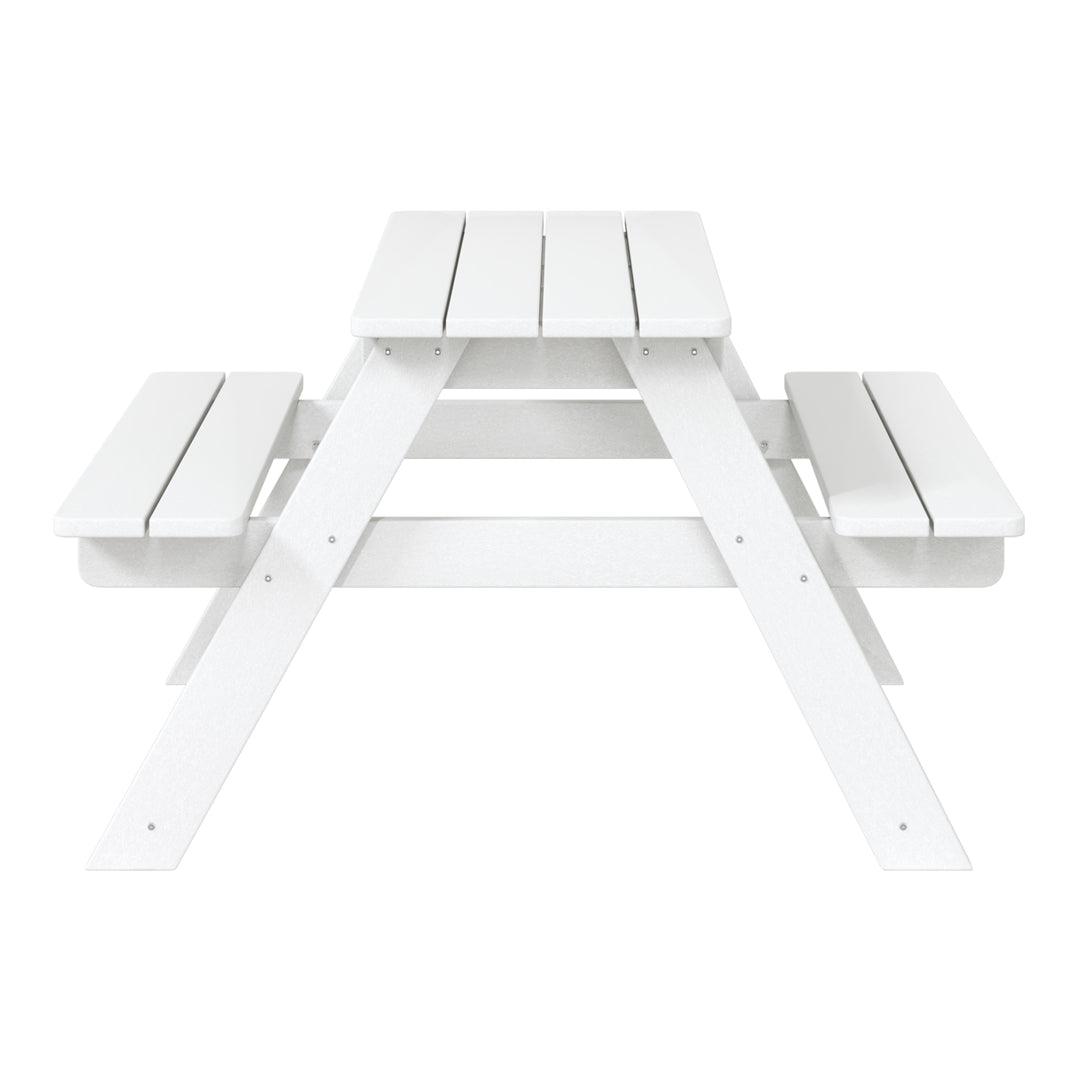 Malibu Outdoor Patio Kids HDPE Plastic Picnic Bench Table