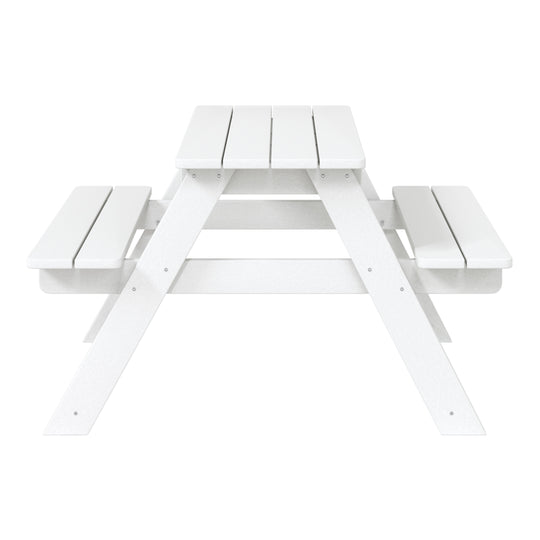 Malibu Outdoor Patio Kids HDPE Plastic Picnic Bench Table