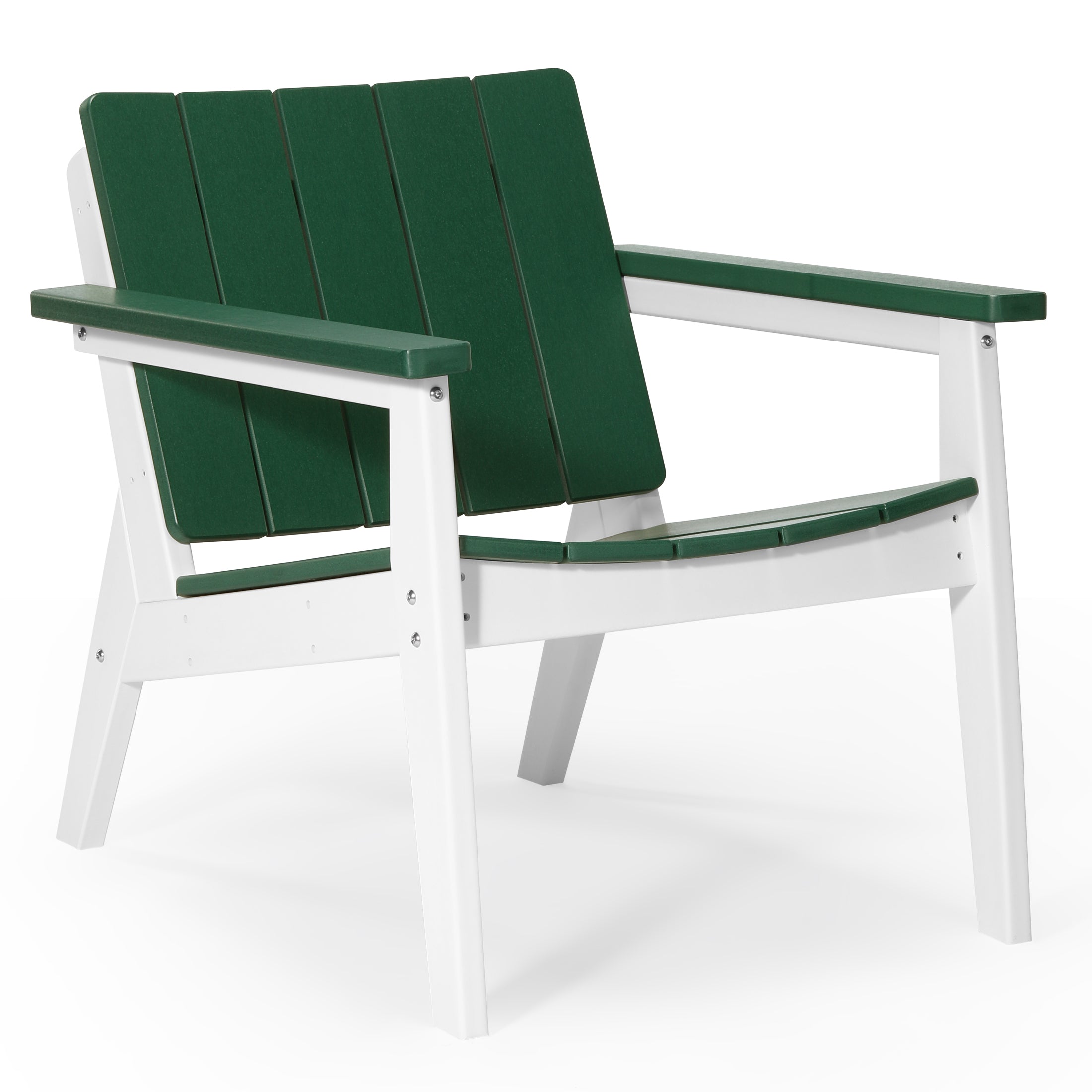 Pacifica 3-Piece Outdoor HDPE Conversation Set with Deep Seating Chairs and Round Side Table