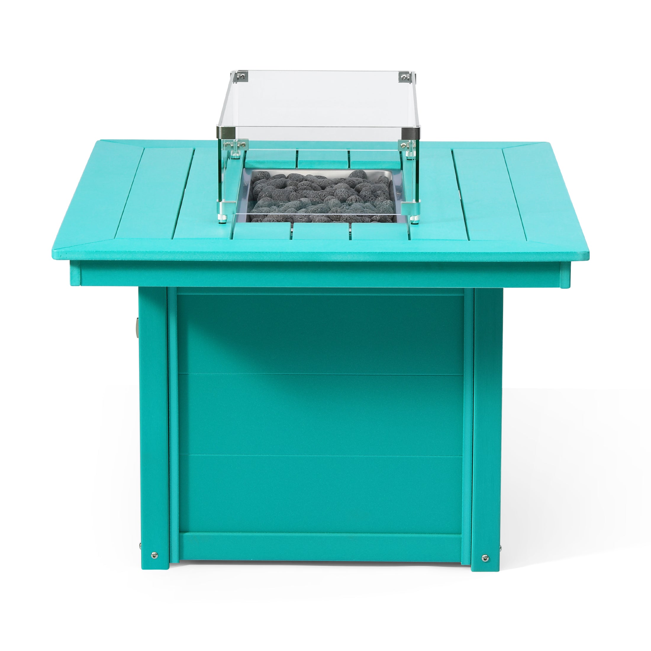 Helios 46" Modern Outdoor 55,000 BTU Patio Gas Propane Rectangle Deck Fire Pit Table