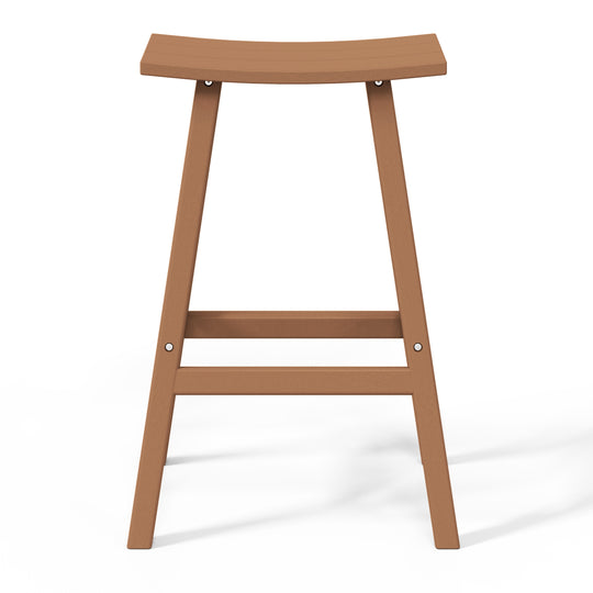 Malibu 29" HDPE Outdoor Patio Bar Height Bar Stools (Set of 2)