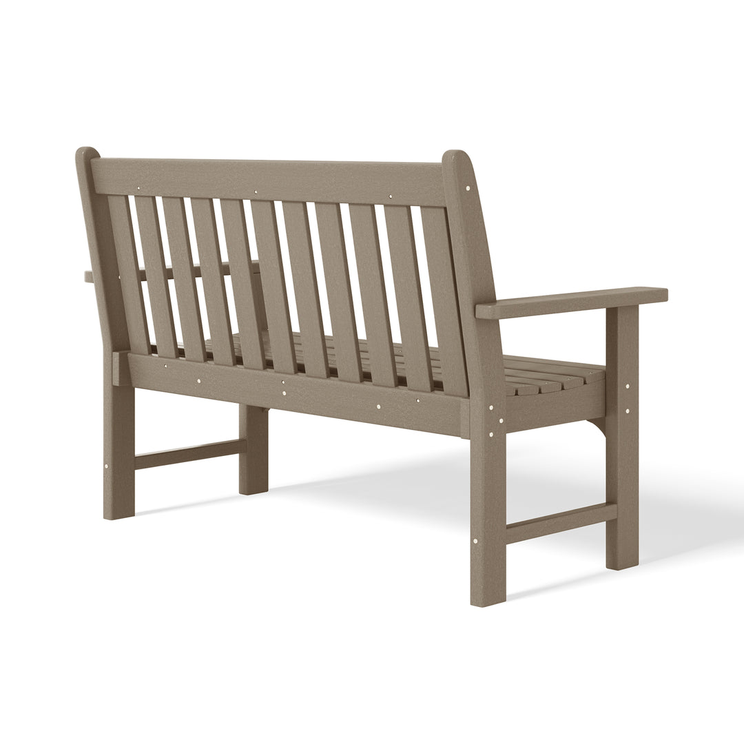 Malibu Outdoor 2-Person All-Weather HDPE Front Porch Garden Bench