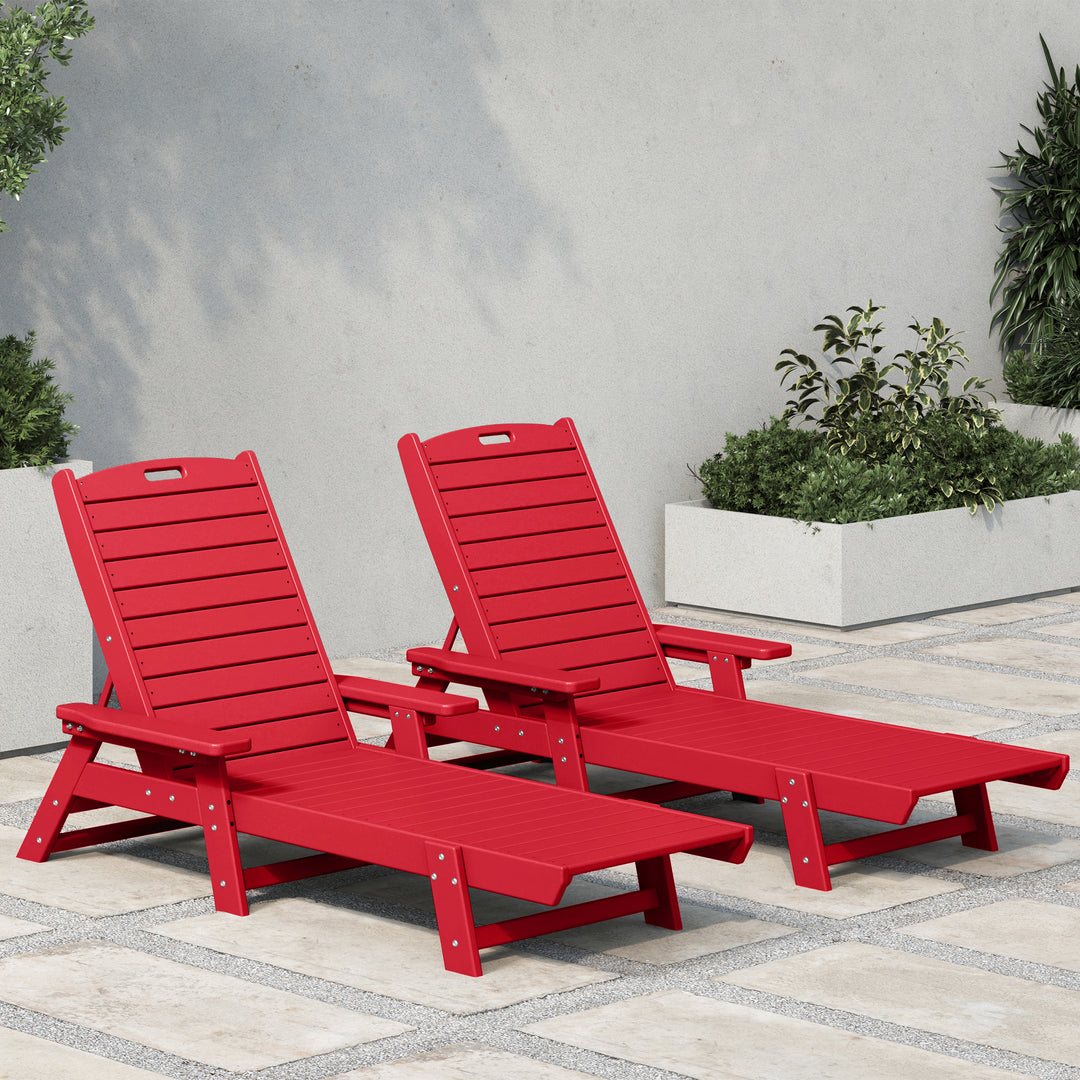Malibu Poly Reclining Chaise Lounge (Set Of 2)