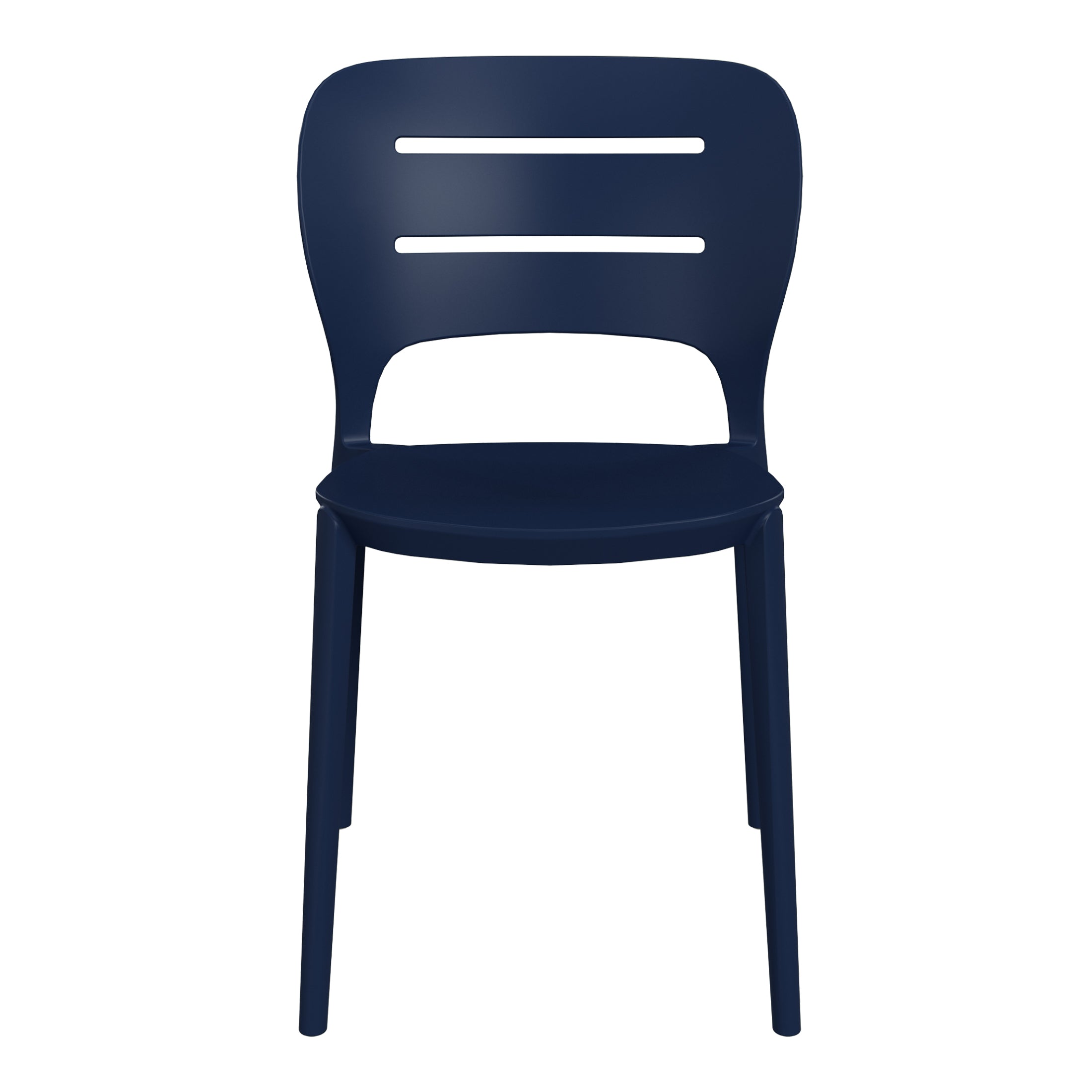 Playa Outdoor Modern Stackable Plastic Patio Dining Side Chairs (Set of 4)