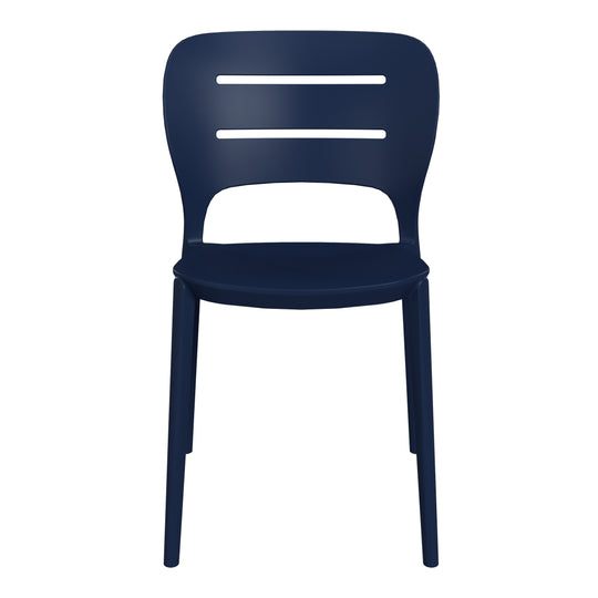 Playa Outdoor Modern Stackable Plastic Patio Dining Side Chairs (Set of 4)