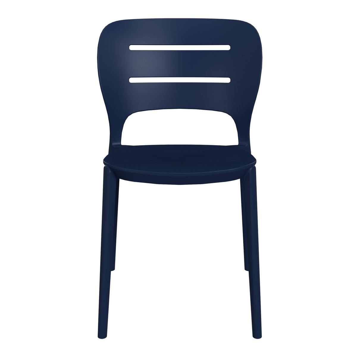Playa Outdoor Modern Stackable Plastic Patio Dining Side Chairs (Set of 2)