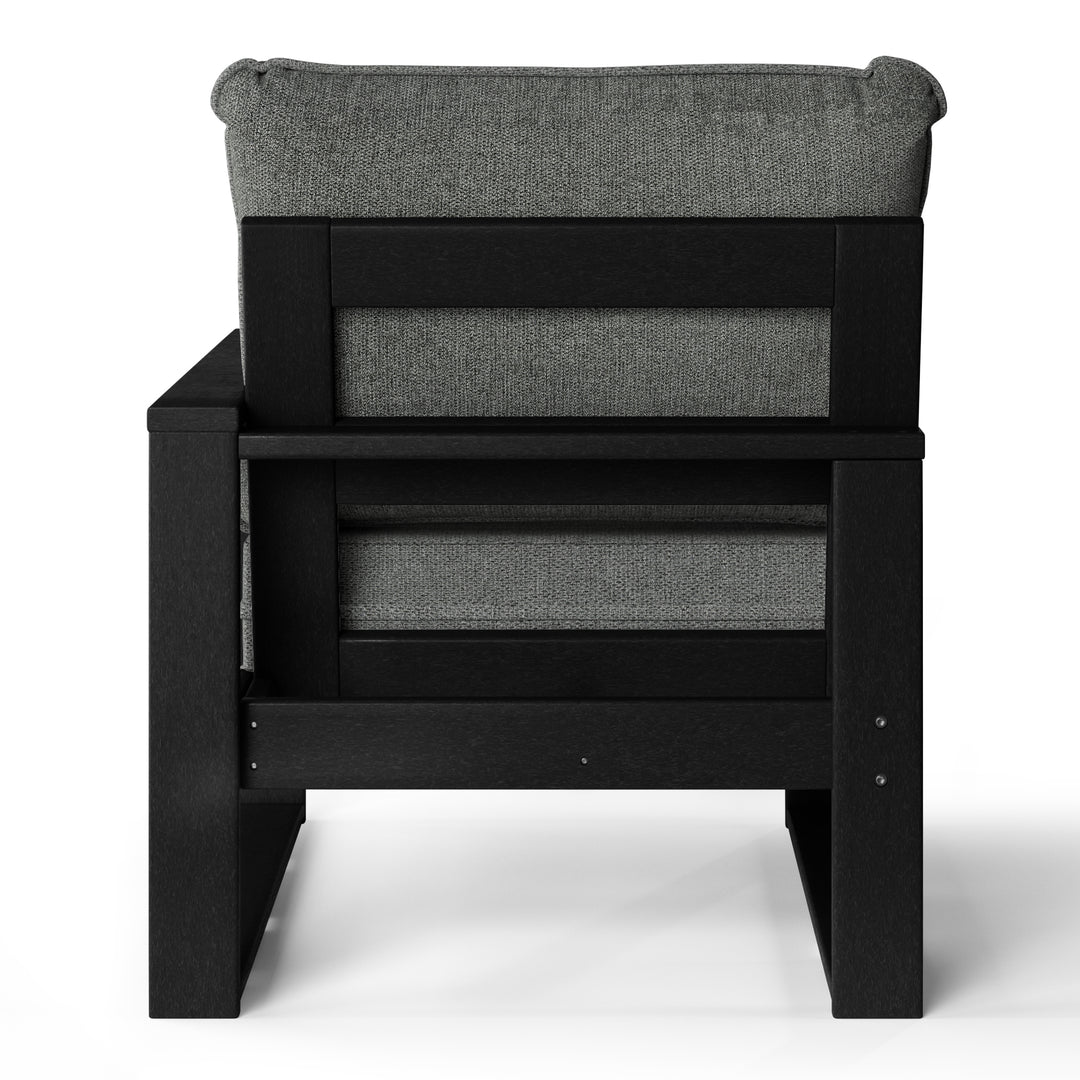 Outdoor Patio HDPE Right Arm Facing Sectional Corner Chair with Patio Cushions