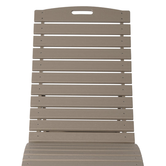 Outdoor HDPE In-Pool Patio Chaise Lounge Chair With Wheels