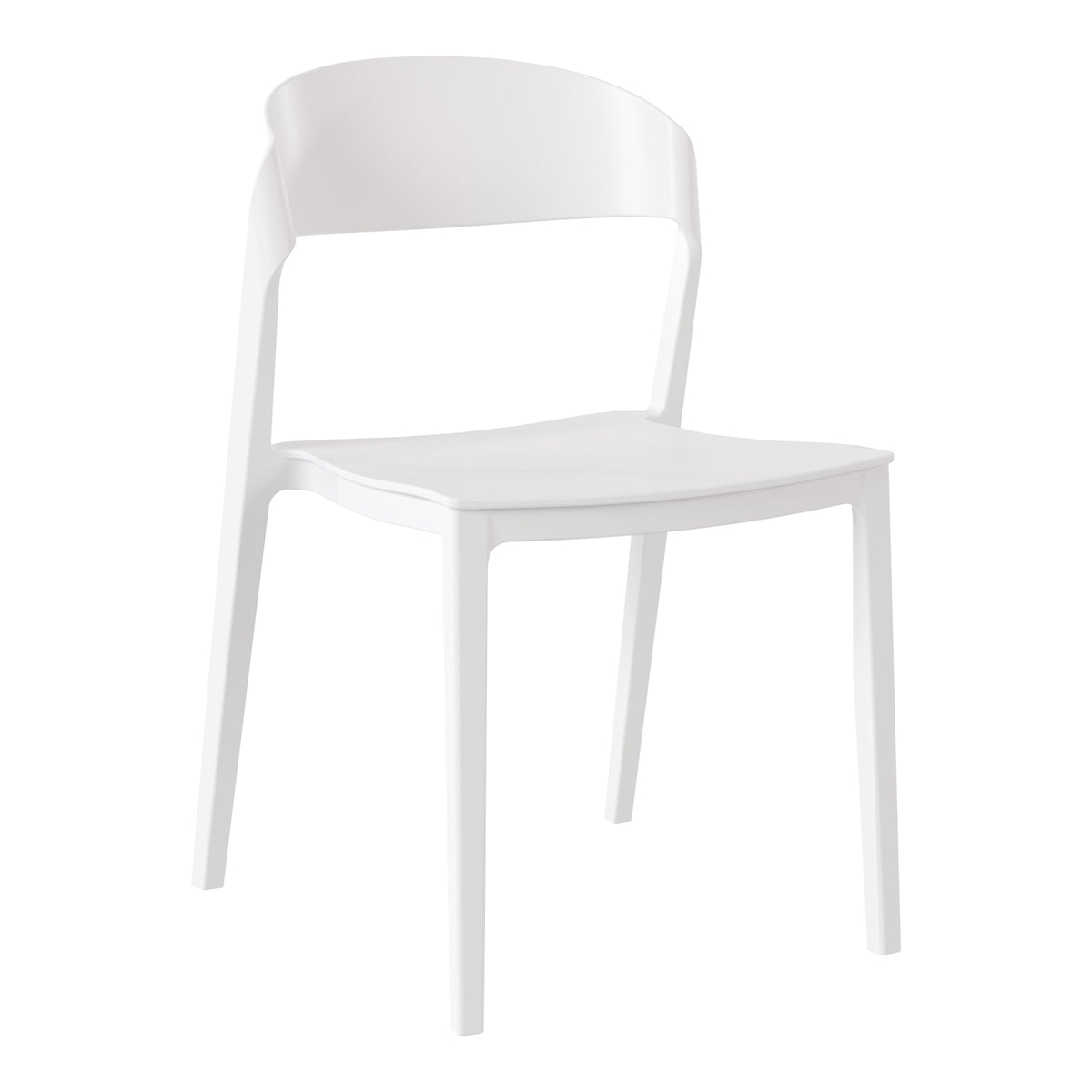 Playa Outdoor Modern Stackable Plastic Patio Bistro Dining Side Chairs (Set of 2)