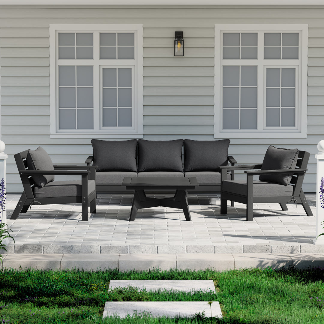 Avalon Outdoor 6-Piece Modular Sectional Patio Furniture Sofa Set