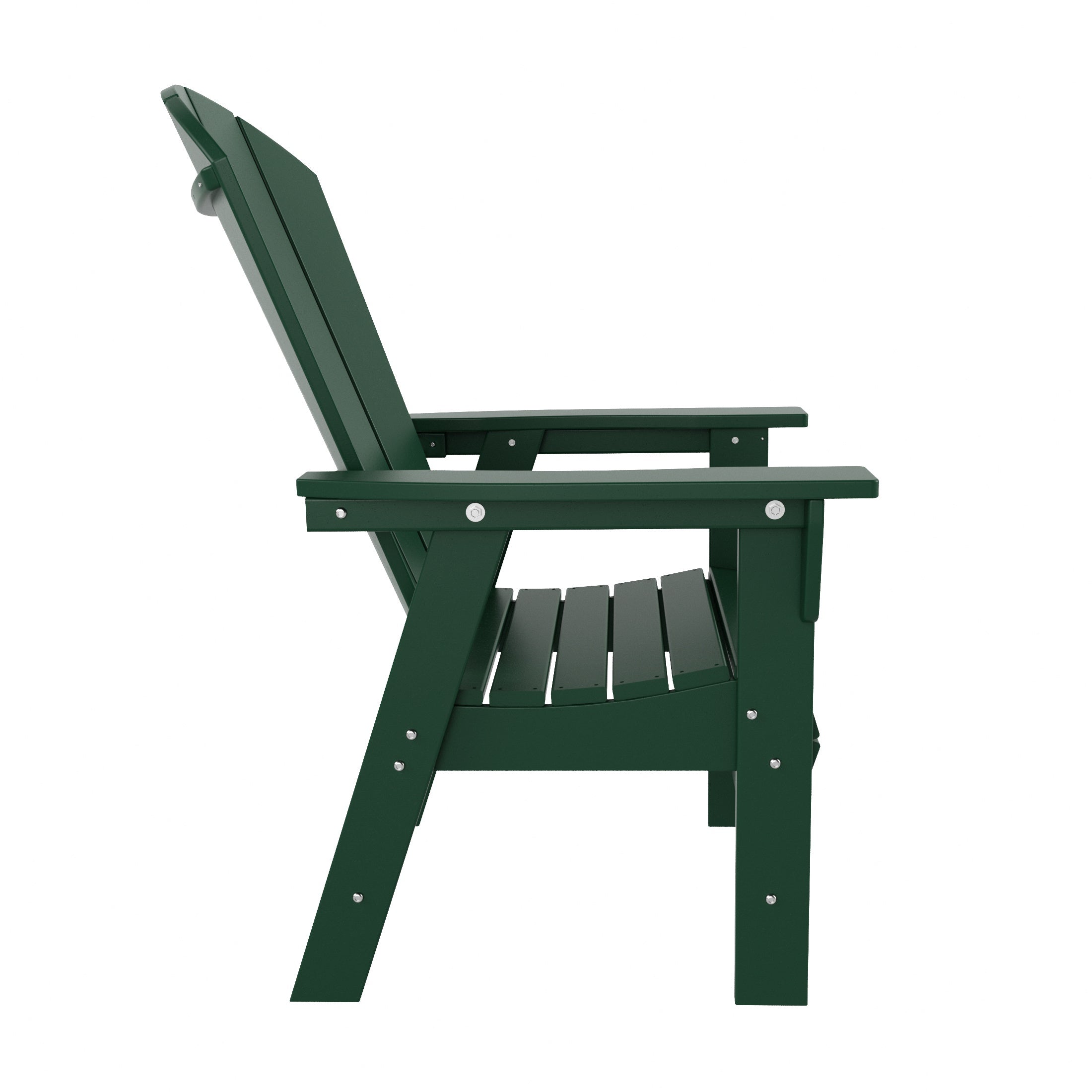 Malibu Outdoor Patio HDPE Plastic Adirondack Dining Chair