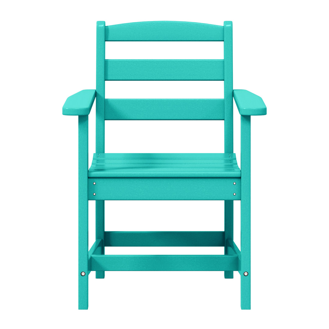 Ashore Outdoor HDPE Patio Classic Dining Arm Chair