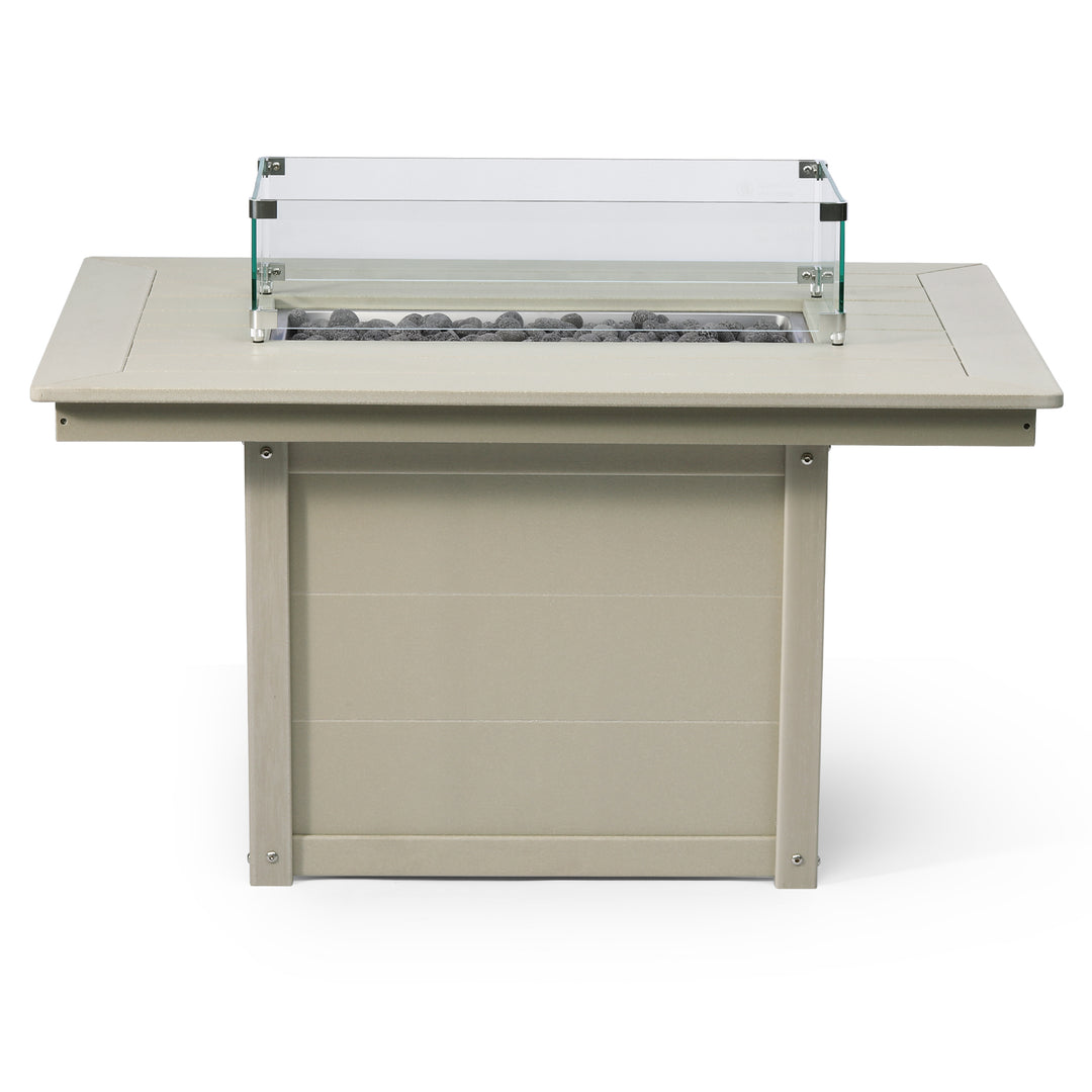 Helios 46" Modern Outdoor 55,000 BTU Patio Gas Propane Rectangle Deck Fire Pit Table