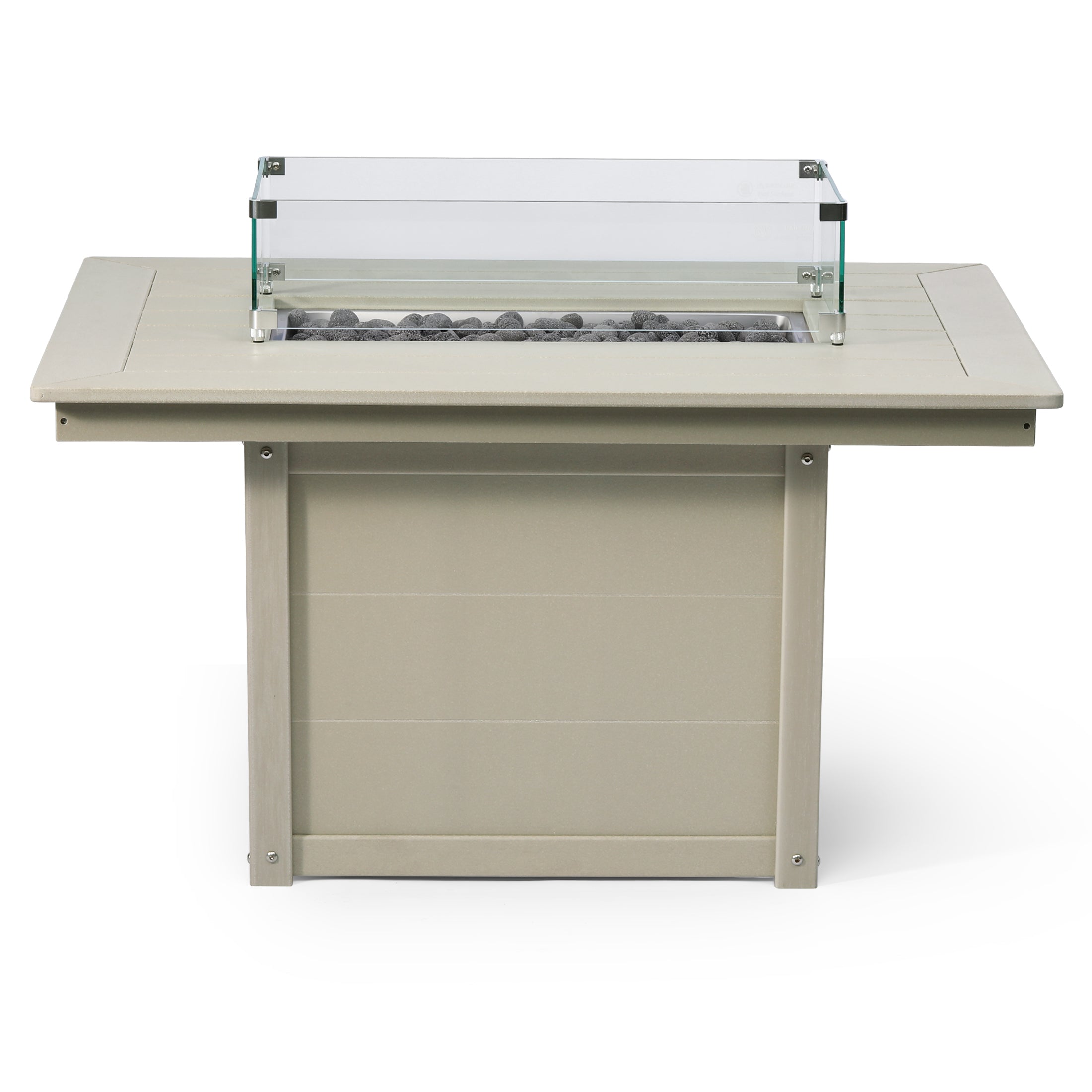 Helios 46" Modern Outdoor 55,000 BTU Patio Gas Propane Rectangle Deck Fire Pit Table