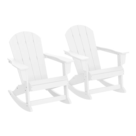 Malibu 2 piece set Outdoor / Patio Poly Adirondack rocking chairs ( 2 seater )