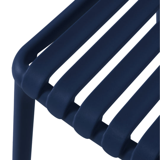 Playa 3-Piece Outdoor Metal Dining Table Set And Stackable Resin Patio Chairs