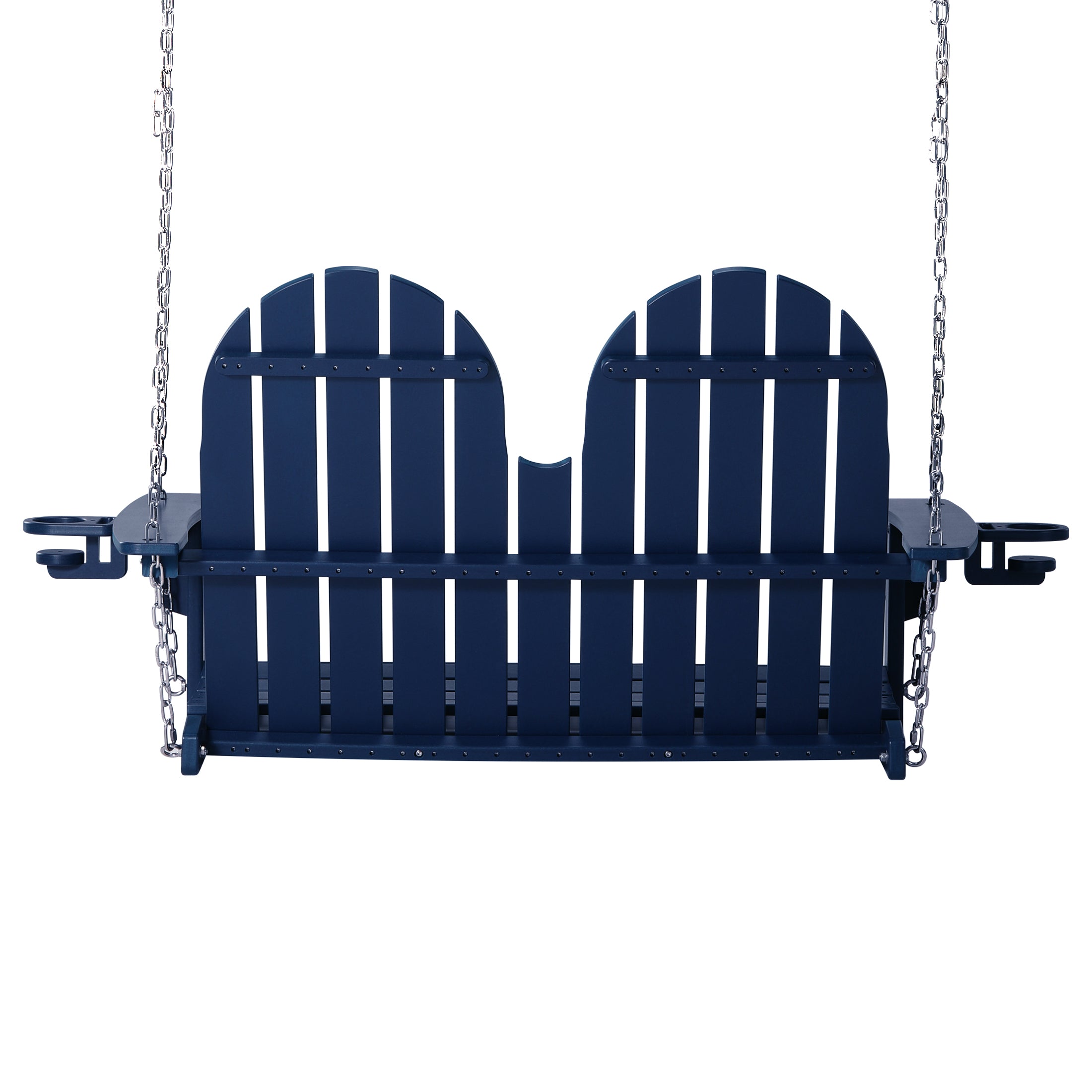 St. Augustine 4ft Outdoor HDPE Poly Farmhouse Hanging Porch Swing With Cup Holders