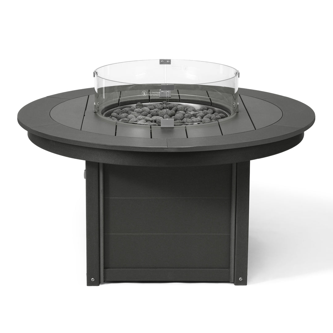 Helios 47" Modern Outdoor 55,000 BTU Patio Propane Round Fire Pit Table