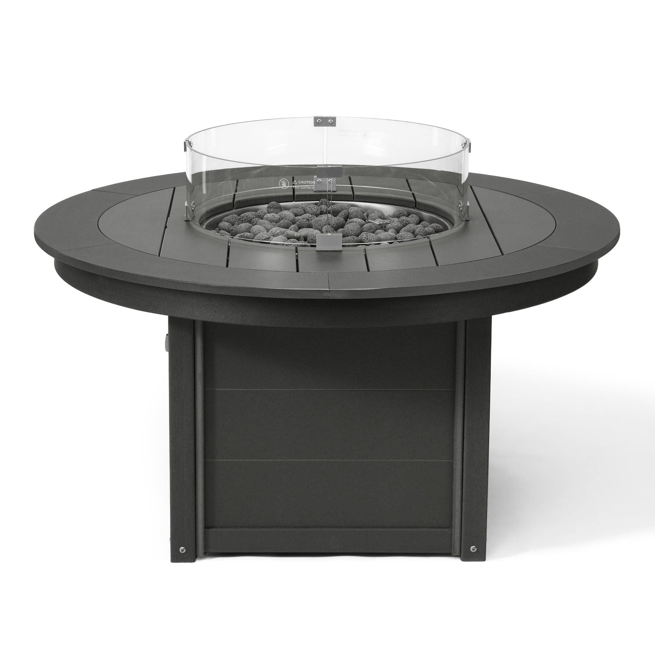 Helios 47" Modern Outdoor 55,000 BTU Patio Propane Round Fire Pit Table