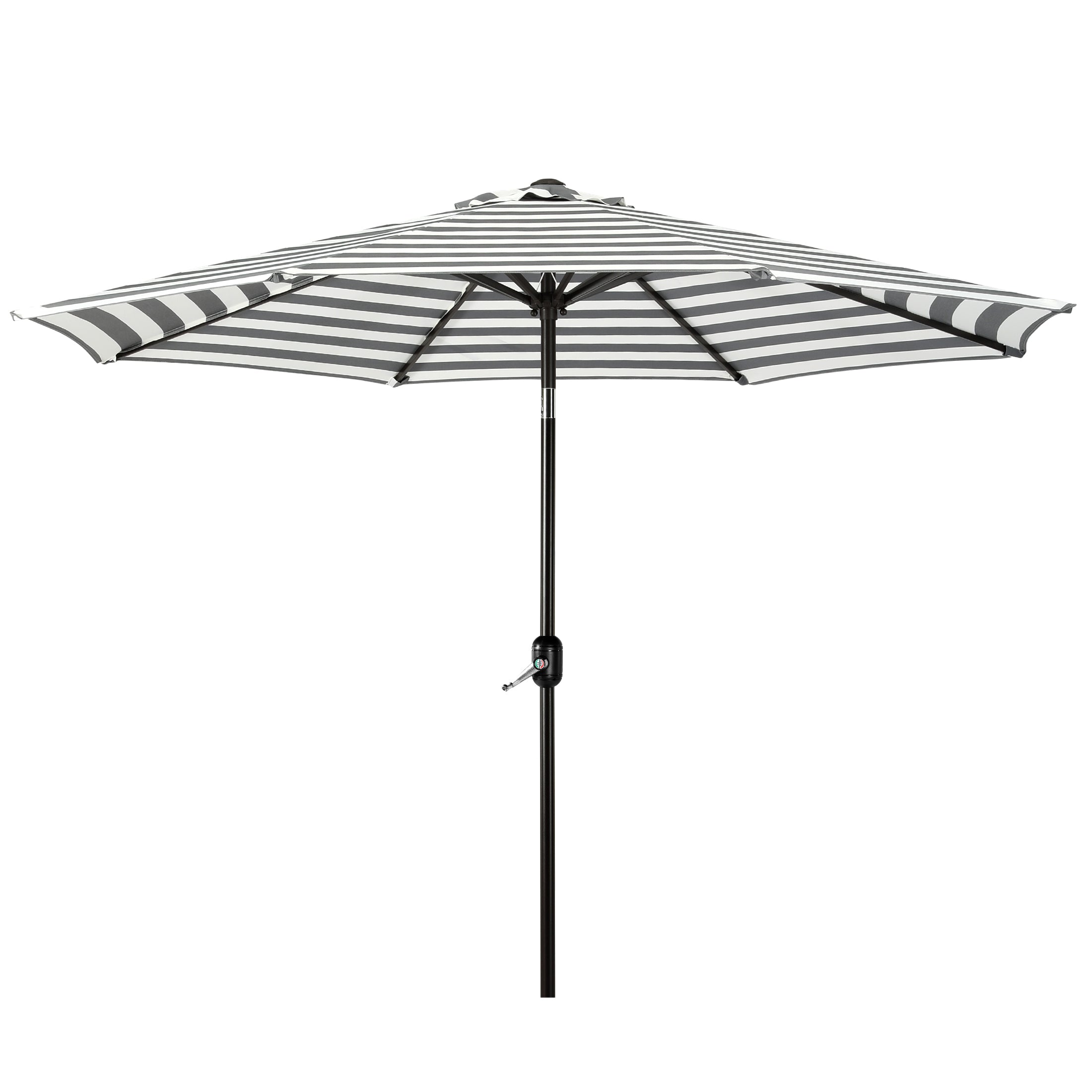 Paolo 9 ft. Patio Table Umbrella with Black color round free standing weight base kit