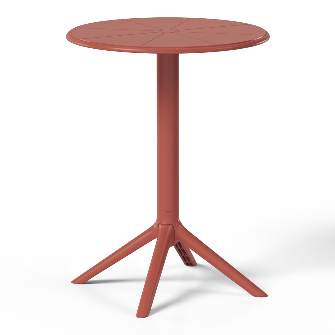 Playa 23.5" Outdoor Polypropylene Resin Round Patio Bistro Dining Table for 2
