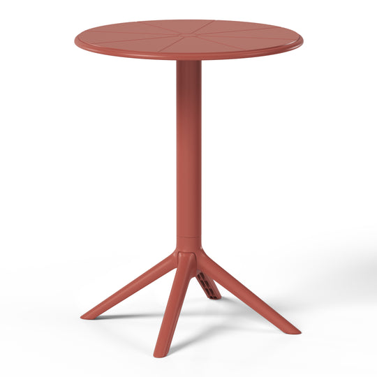 Playa 23.5" Outdoor Polypropylene Resin Round Patio Bistro Dining Table for 2