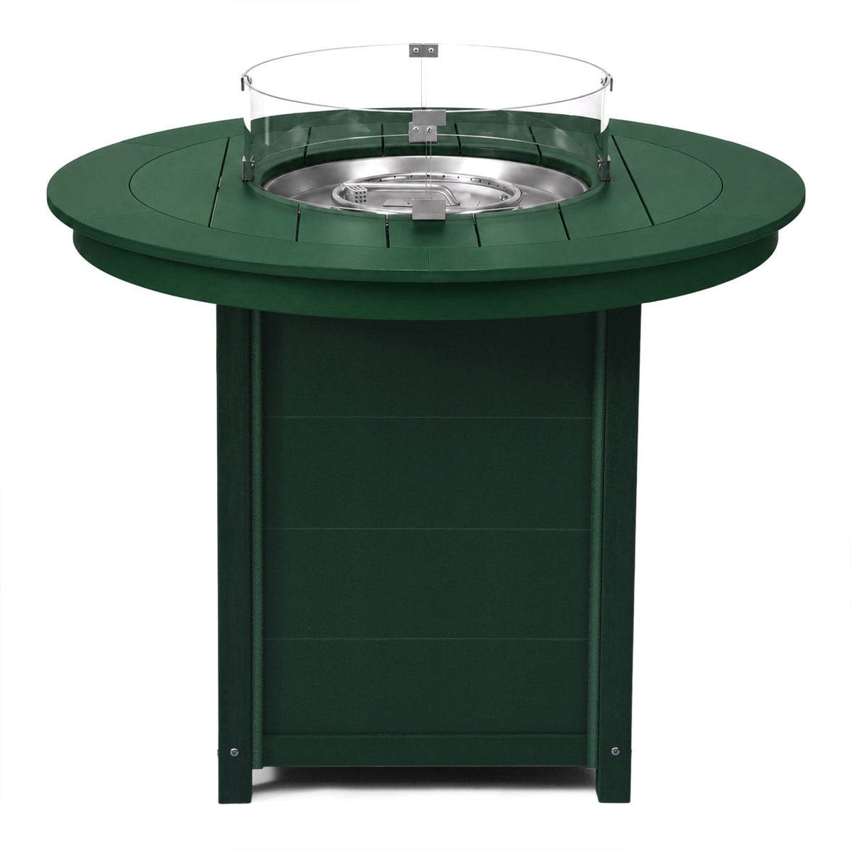 Helios 47" Modern Outdoor Patio Propane Round Counter Height Fire Pit Table