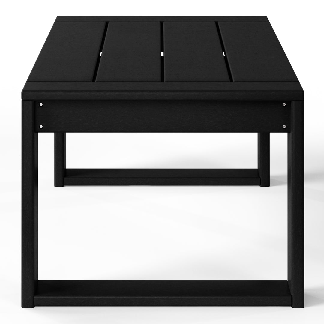 Modern Outdoor HDPE Rectangle Patio Coffee Table