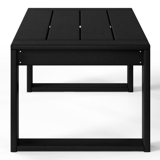 Modern Outdoor HDPE Rectangle Patio Coffee Table