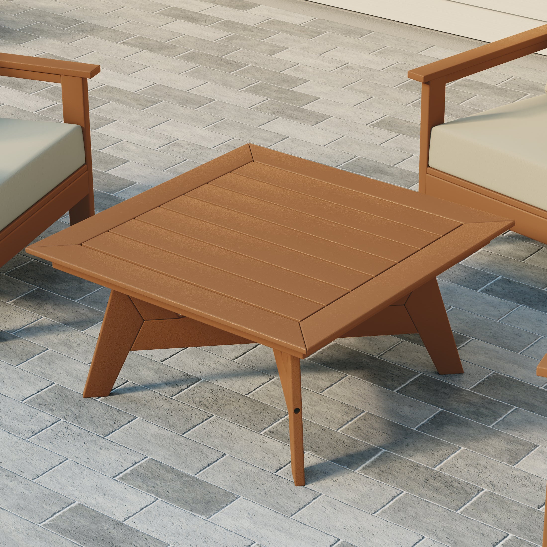 Modern Low Outdoor Patio Square HDPE Coffee Table – WestinTrends