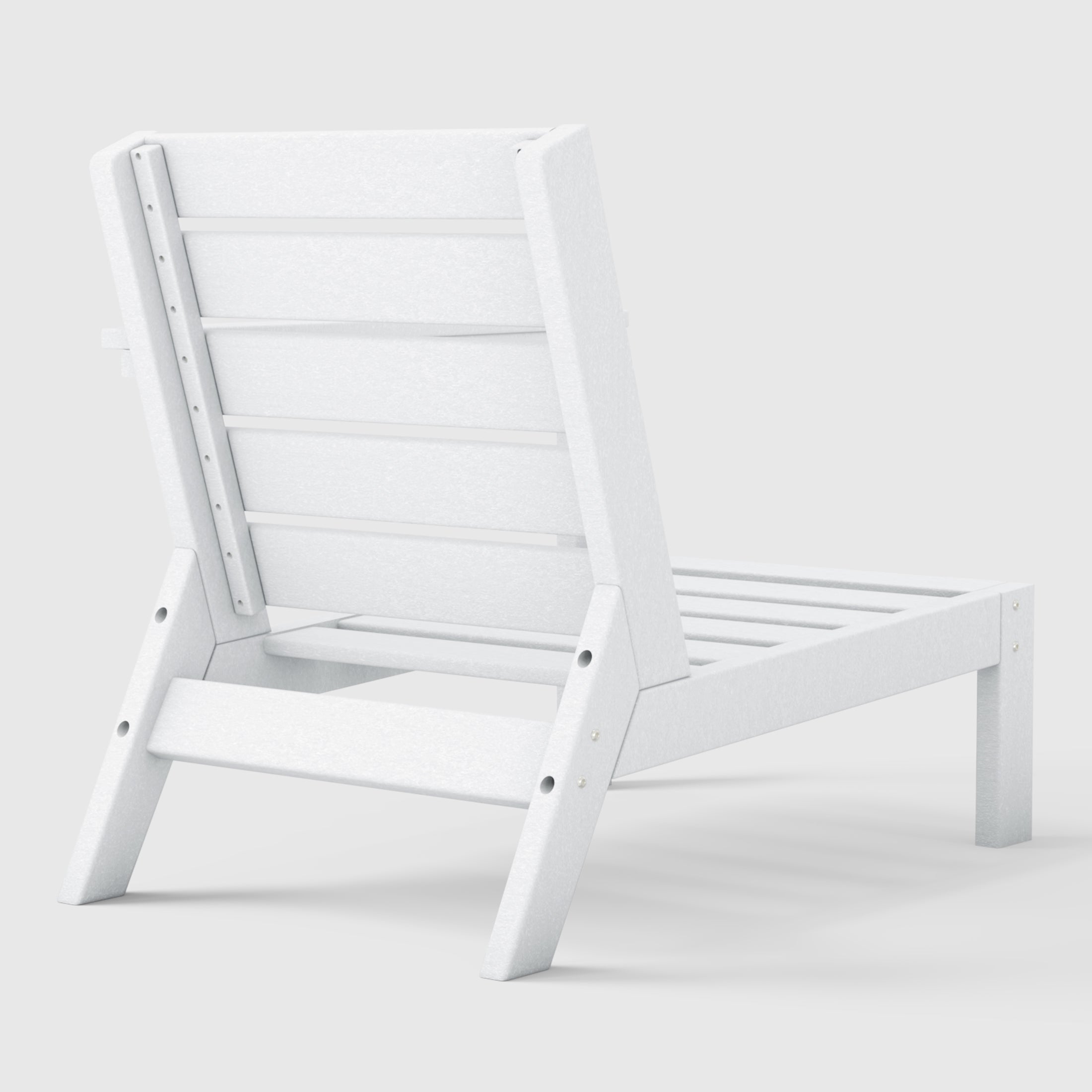 Avalon Outdoor Patio HDPE Right Arm Sectional Corner Club Chair with Patio Cushions
